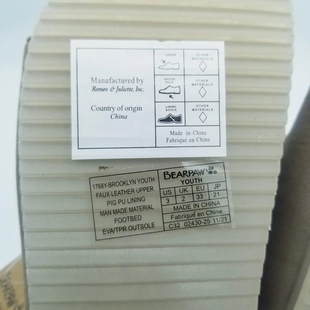 NEW BearPaw Brooklyn Youth Sandals